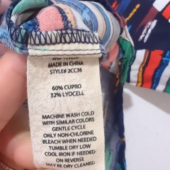 Soft Surroundings Top Womens Large Blue Nautical Sailboat Print‎ Blouse - Picture 7 of 9